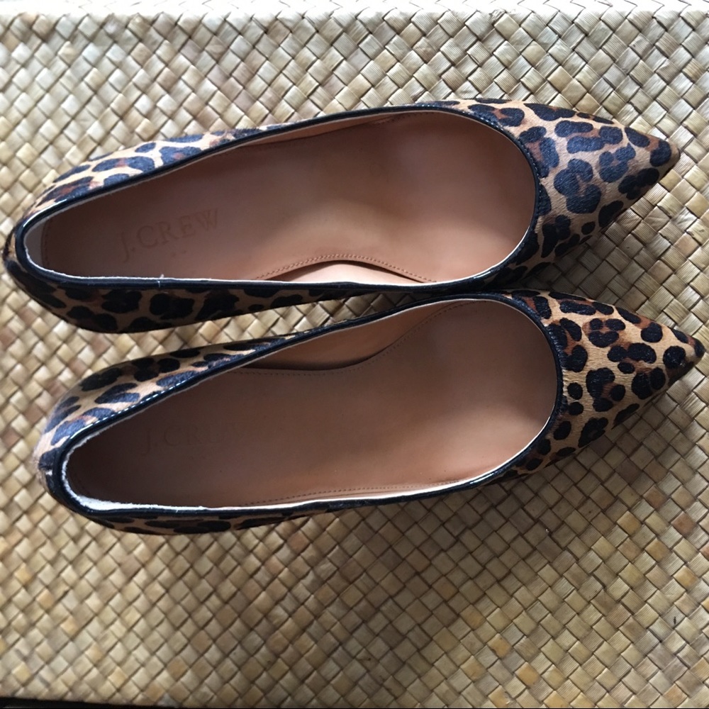 JCREW Faux Leopard Pumps